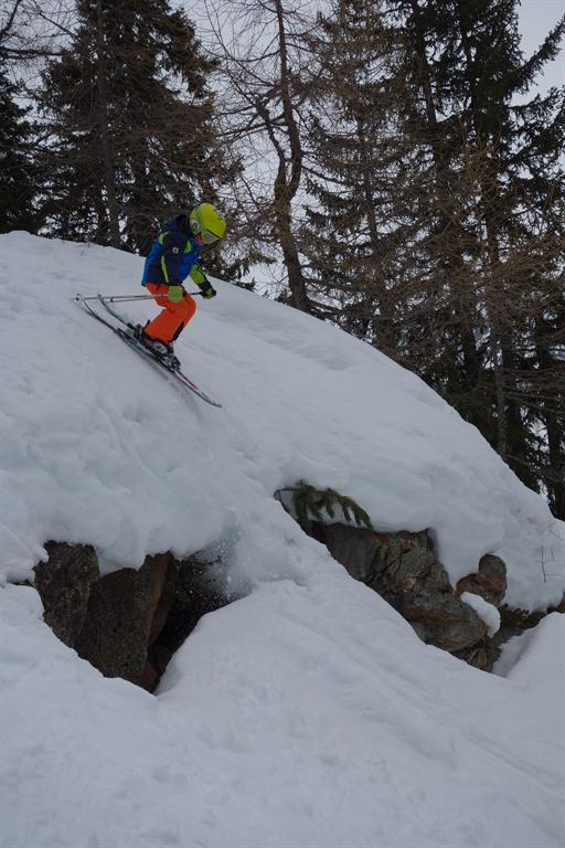 Ski freeride hors pistes à Chamonix